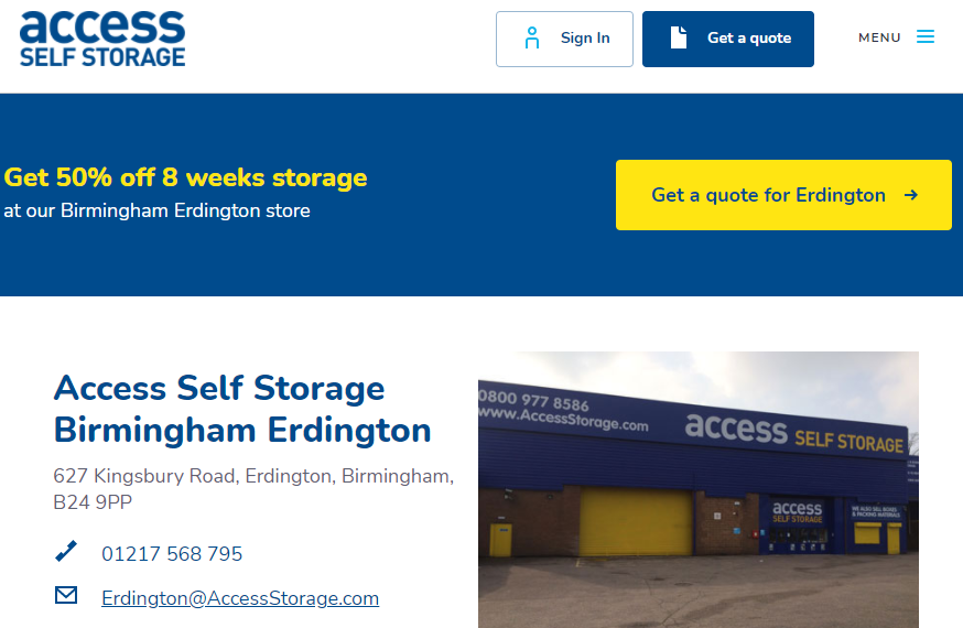 Access Birmingham Landing Page