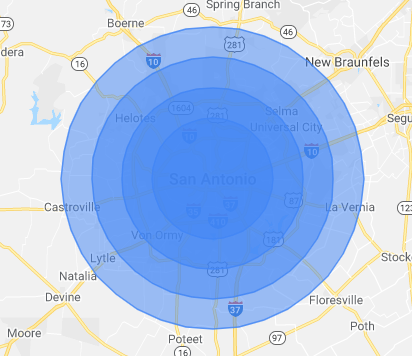 location radii
