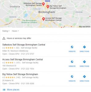 maps results