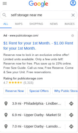 self storage near Philadelphia